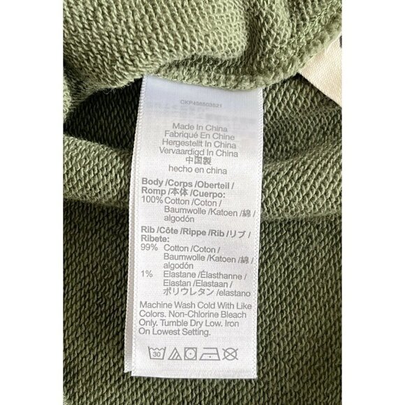 MADEWELL (Re)sourced Cotton V Neck Green Sweatshirt - Picture 5 of 8
